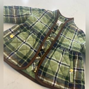 Janie and Jack Green Plaid Kids Jacket